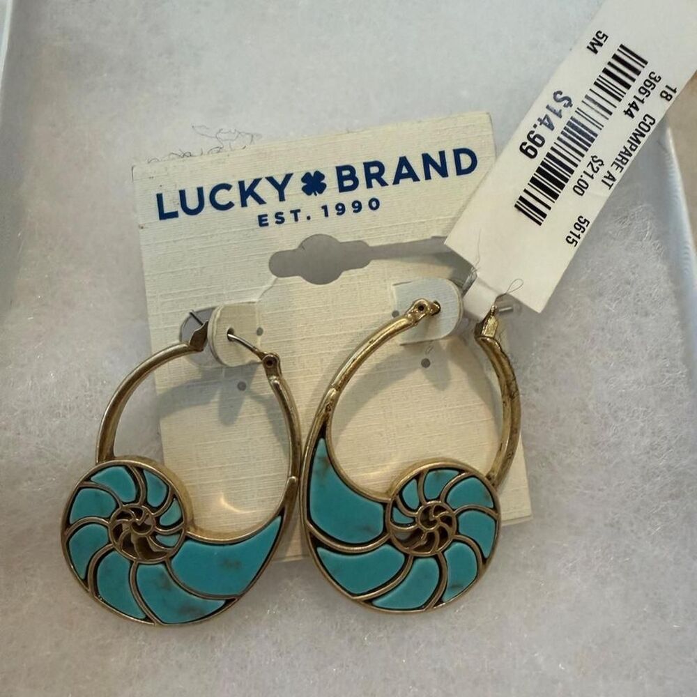 Lucky-brand Women's Turquoise shell earrings